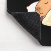 Cute Capybara Kawaii Sleep Pajamas Sleepybara Cat  Mousepad (Ecke)