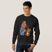 Cute Capybara Nurse Teddy Bear Patient Bandage Med Sweatshirt (Vorne ganz)