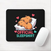 Cute Capybara Official Sleepshirt Cozy Sleep Valen Mousepad (Mit Mouse)