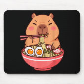 Cute Capybara Ramen Kawaii Kids Boys Girls Cool An Mousepad (Vorne)