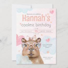 Cute Capybara-Themed Birthday Invitation Einladung