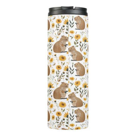 Cute Capybara Thermosbecher (Rückseite)