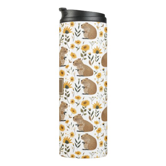 Cute Capybara Thermosbecher (Nach rechts gedreht)