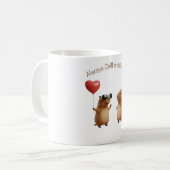 Cute Capybara Valentine Couple Balloon Coffee Mug Zweifarbige Tasse (Vorderseite Links)
