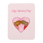 Cute capybara Valentine's Day magnet (Vertikal)