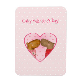 Cute capybara Valentine's Day magnet