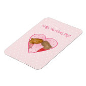 Cute capybara Valentine's Day magnet (Linke Seite)