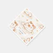 Cute Capybara With Sunglasses Kids Birthday Party Serviette (Ecke)