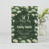 Cute Carnation Flower Happy Birthday Einladung (Stehend Vorderseite)