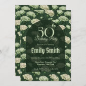 Cute Carnation Flower Happy Birthday Einladung (Vorne/Hinten)