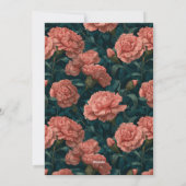 Cute Carnation Sparkle Boho Birthday Einladung (Rückseite)