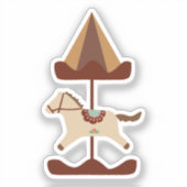 Cute Carousel Horse Cut Sticker (Vorderseite)