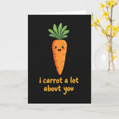 Cute Carrot Love About You Card Karte (Gelbe Blume)
