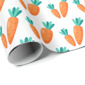 Cute Carrot Pattern Wrapping Paper Geschenkpapier (Rolleneckpunkt)
