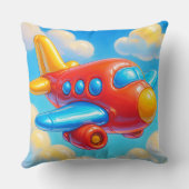 Cute Cartoon Airplane Kissen (Rückseite)