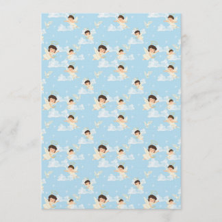 Cute Cartoon Angels And Doves Seamless Pattern Einladung