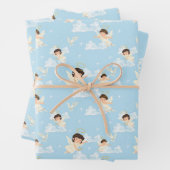 Cute Cartoon Angels And Doves Seamless Pattern Geschenkpapier Set (Beispiel)