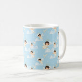  Cute Cartoon Angels And Doves Seamless Pattern Kaffeetasse (VorderseiteRechts)