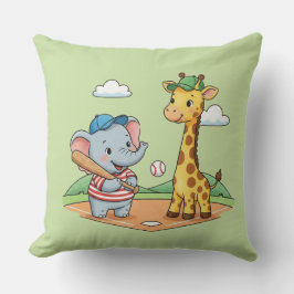 Cute Cartoon Animal Baseball Friends Design Kissen