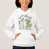Cute Cartoon Animal Friends Girls' Hoodie (Vorderseite)