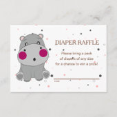 Cute Cartoon Animal Gender Neutral Diaper Raffle Begleitkarte (Vorderseite)