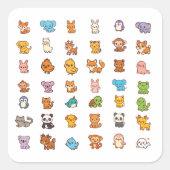 Cute Cartoon Animal Sticker – Fun & Colorful Wild (Vorderseite)