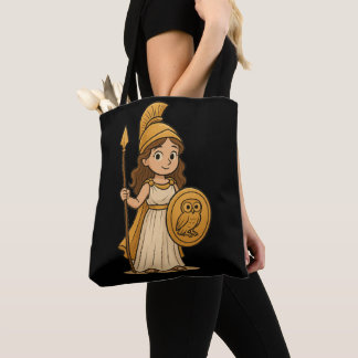 Cute Cartoon Athena – Greek Goddess Mythology Tasche