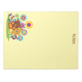 Cute Cartoon Bears' Garden Notepad Notizblock (Vorderseite)