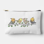 Cute Cartoon Birds bag, Adorable Bird Illustration Zubehörtasche (Vorderseite)