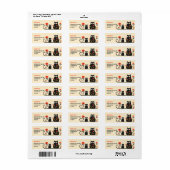 Cute Cartoon Black Cats Minimalist Return Address  (Vorne)
