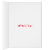 Cute cartoon book lover bookworm birthday (Innen (Rechts))