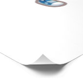 Cute Cartoon Boy and Girl Playing Padel Tennis – F Poster (Ecke)