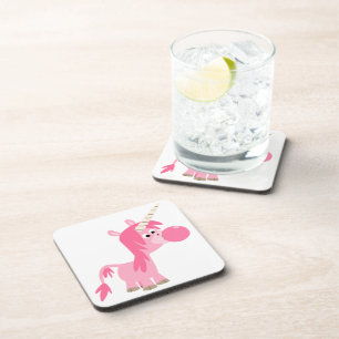 Cute Cartoon Bubble Gum Unicorn Coasters Set Untersetzer