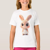 Cute Cartoon Bunny – Big-Eyed Rabbit Design T-Shirt (Vorderseite)