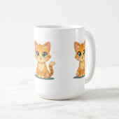 **Cute Cartoon Cat – Adorable Kitty Illustration** Kaffeetasse (VorderseiteRechts)