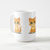 **Cute Cartoon Cat – Adorable Kitty Illustration** Kaffeetasse (Vorderseite Links)