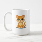 **Cute Cartoon Cat – Adorable Kitty Illustration** Kaffeetasse (Links)