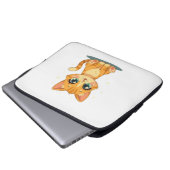 **Cute Cartoon Cat – Adorable Kitty Illustration** Laptopschutzhülle (Vorne Knopf)