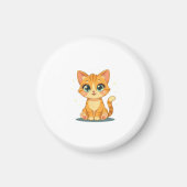 **Cute Cartoon Cat – Adorable Kitty Illustration** Magnet (Vorne)