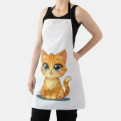 **Cute Cartoon Cat – Adorable Kitty Illustration** Schürze (InSitu)