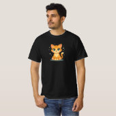 **Cute Cartoon Cat – Adorable Kitty Illustration** T-Shirt (Vorne ganz)