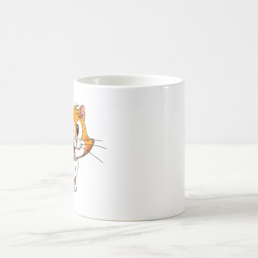 Cute Cartoon Cat Coffee Mug Kaffeetasse (Mittel)