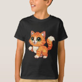 Cute Cartoon Cat Kids' T-Shirt (Vorderseite)