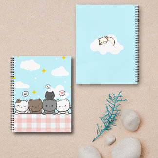 Cute Cartoon Cat Notebook  Notizblock