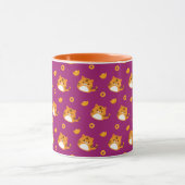 Cute Cartoon Cat Seamless Pattern | Kawaii Orange Tasse (Zentrum)