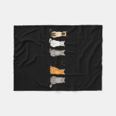 Cute Cartoon Cats For Cat Lovers Funny Cat Breed Fleecedecke (Vorderseite (Horizontal))