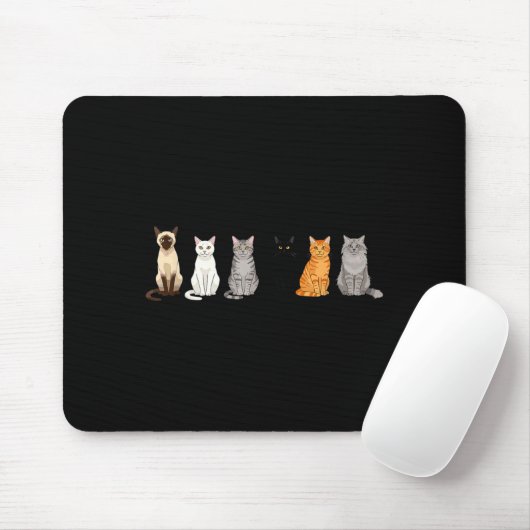 Cute Cartoon Cats For Cat Lovers Funny Cat Breed  Mousepad (Mit Mouse)