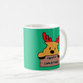Cute Cartoon Christmas Reindeer Kaffeetasse (VorderseiteRechts)