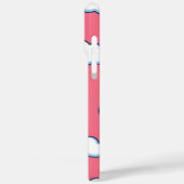 Cute Cartoon Cloud Pattern on Pink Case-Mate iPhone Hülle (Rückseite / Links)