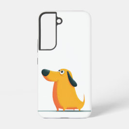 Cute Cartoon Dachshund Illustration – Funny Sausag Samsung Galaxy Hülle